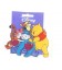 Een Winnie the Pooh applicatie,  met een afmeting van  11 x 10 cm.   Opstrijkbaar Winnies big hug