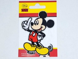 Mickey Mouse applicatie.  Opstrijkbare applicatie van ongeveer 9 x 6.5 cm 