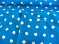 Grote stip katoen  Aqua/wit 8204