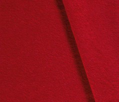 Mooie zware kwaliteit voorgekookte rode bouclé wolvilt.  Rafelt niet. Zeer geschikt voor jasjes. 100% wol  1.45 mtr.br.  4