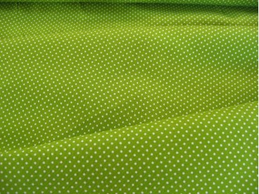 Mini stip katoen lime/wit 8208
