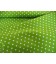 Limegroene katoen met middelgrote witte stip.  Doorsnee stip is ongeveer 6 mm.  100% katoen  1.40 meter breed