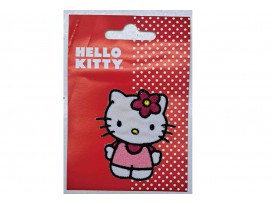 Een Hello Kitty opstrijkbare applicatie 5,5x6,5 cm 