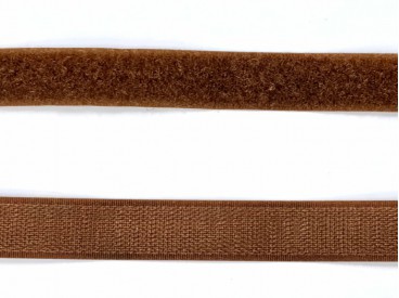 Klittenband opnaaibaar Donkercamel 2cm breed