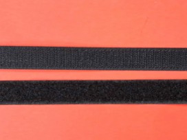 Klittenband opnaaibaar Zwart  2cm breed