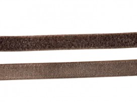 Klittenband opnaaibaar Donkerbruin  2cm breed