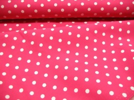 Middel stip katoen Pink/wit 8215