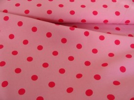 Grote stip katoen Roze/pink 8222