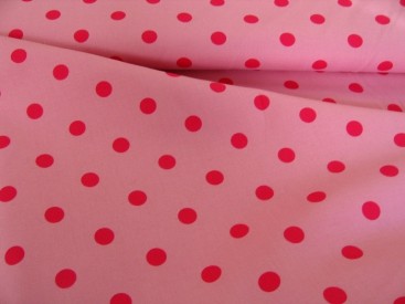 Grote stip katoen Roze/pink 8222