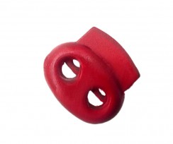 Koordstopper 2 gaats klein  Rood  18x16mm