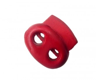 Koordstopper 2 gaats klein  Rood  18 x 16 mm