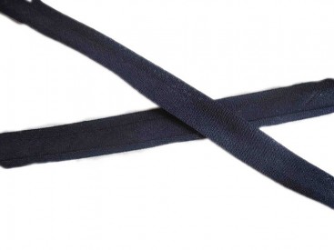 Biaisband van 12 mm breed  Marine/diep donkerblauw  Katoen