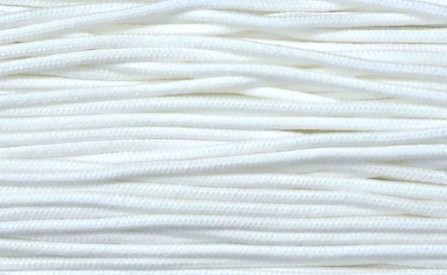 Koord wit.  Doorsnee circa 3,5 mm  Katoen/polyester  De kleur is door en door hetzelfde