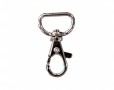Musketonhaak Zilver rechte bovenkant  20mm