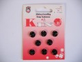 Drukknoop zwart   nr2 (10/9mm) 8 stuks op een kaartje
