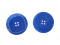 Grote knoop 4 gaats  blauw, Doorsnee: 50 mm Ronde kunststof knoop met een vierkante groef, met afgeronde hoeken.