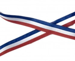 Sierlint Nederlandse vlag. Rood wit blauw sierband 10 mm breed