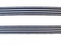 Gestreept sierlint Zwart-wit  9mm  743b