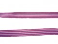 Gestreept sierlint fuchsia-wit  9mm