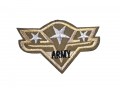 Leger applicatie Army met gouden rand en 3 witte sterren leger2