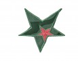 Leger applicatie Ster met rood sterretje en groene randen   leger19
