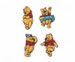 Winnie de Pooh applicatie. 4 opstrijkbare applicaties van Winnie de Pooh. Ongeveer 3.5 cm hoog