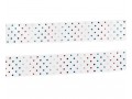 Satijnband wit met multi-color stipjes  Breed: 25 mm  100% polyester