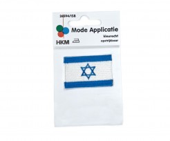 Applicatie Israëlische vlag 5x3,3cm