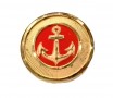 Ankerknoop op steeltje Rood/goud  22m  ak102