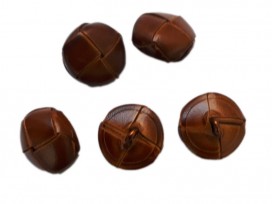 Leerknoop Donkerbruin. 18 mm
