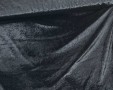 Velours de panne zwart. Glanzend en soepel vallend.  100% Polyester  147 cm breed  170 gr/m2