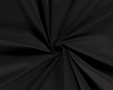 Effen katoen in de kleur zwart.  100% katoen  1.45 mtr breed.  135 gr./m2