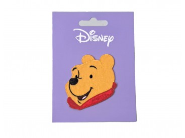 Winnie de Pooh applicatie  Lachend hoofd van Winnie the Pooh  5.5 x 6 cm  Opstrijkbaar