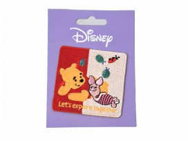 Winnie de Pooh applicatie   Winnie en Knorretje: Let's explore together  6.5 x 6.5 cm  Opstrijkbaar