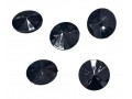 Zwarte kunststof knoop 1 gaats  Glanzend zwart, diamantvorm  21 mm doorsnee