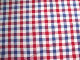 BB ruit 10 x 10 Rood/wit/blauw met hartjes 5638-3N