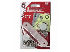 Inslag drukknopen Baby zilver 9.7/10 mm