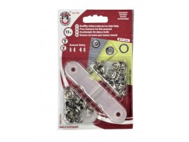Inslag drukknoop Baby Zilver 11 mm.