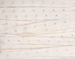 Drukkertjesband Lichtcreme  18mm breed