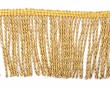 Sinterklaasband goud met franjes  10cm