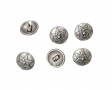 Metalen cosplay knoop  Oudzilver met 6 puntige ster 15mm  1053