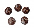 Leerknoop Donkerbruin  23 mm