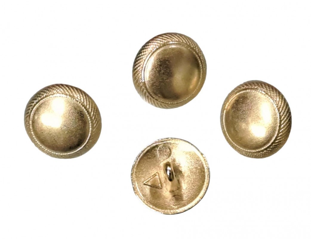 LIBERGA 10 stuks ronde knopen met schacht, licht gouden rand