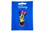 Minnie Mouse applicatie.  Minnie Mouse met roze strik en geel jurkje  Opstrijkbare applicatie van ongeveer 6,5 x 3 cm 