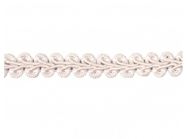 Chanelband lichtcreme (Met een vleugje lichtzalm/lichtroze)  Breedte: 10 mm