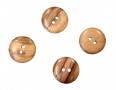 Houten knoop Glad Middenbruin 24 mm