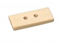 Houten knoop  2 gaats  Een rechthoek van 18x8 mm.  Elke knoop is uniek, geen knoop is hetzelfde.  