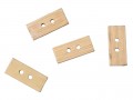 Houten knoop Rechthoek groot 23x10mm