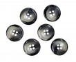 Mantelknoop Zwart-Grijs gemeleerd 20mm mk324