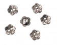Kinder bloemknoop Zilverkleur metaal 15mm   kbk80
